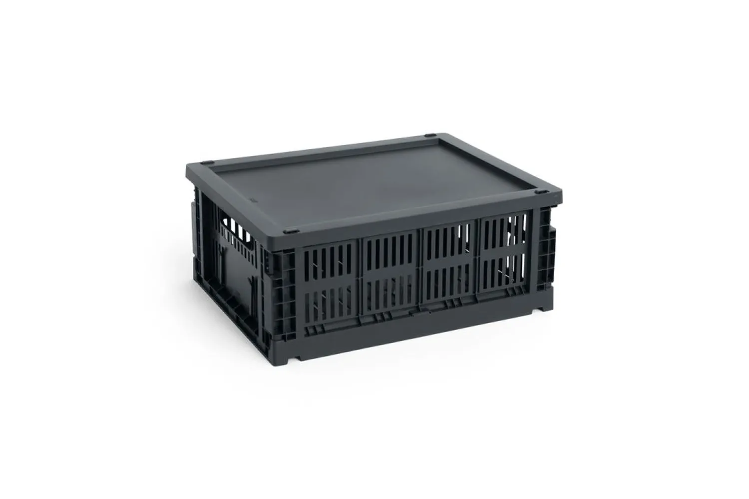 Outlet Hay Colour Crate Lid Plastic - Medium - Charcoal