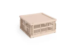 Online Hay Colour Crate Lid Plastic - Medium Square / Cube - Powder