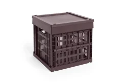 New Hay Colour Crate Lid Plastic - Medium Square / Cube - Bordeaux