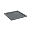 Hot Hay Colour Crate Lid Plastic - Medium Square / Cube - Charcoal