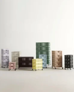 Outlet Hay Colour Crate - Medium Square - Powder