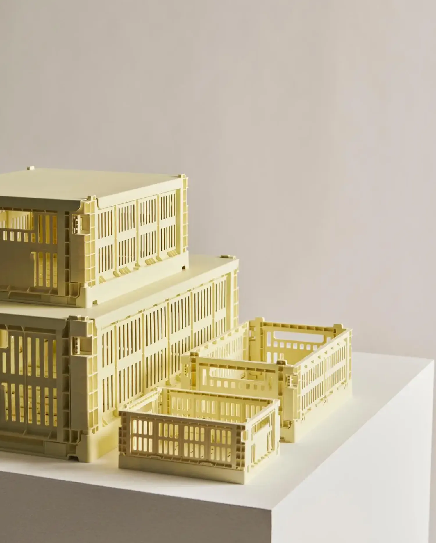 New Hay Colour Crate Mini - Set of 2 - Dusty yellow