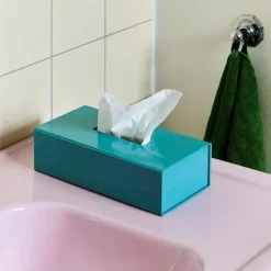 Hot Hay - Colour Storage Tissue Box - Turkis