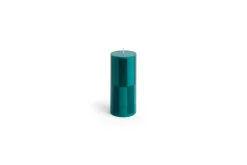 Best Hay - Column Candle - Green with dark green large check