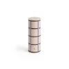 New Hay - Column Candle - Off-white, bordeaux, blue and silver