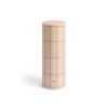 Clearance Hay - Column Candle - Off-white with red grid check
