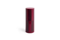 New Hay - Column Candle - Wine with bordeaux large check