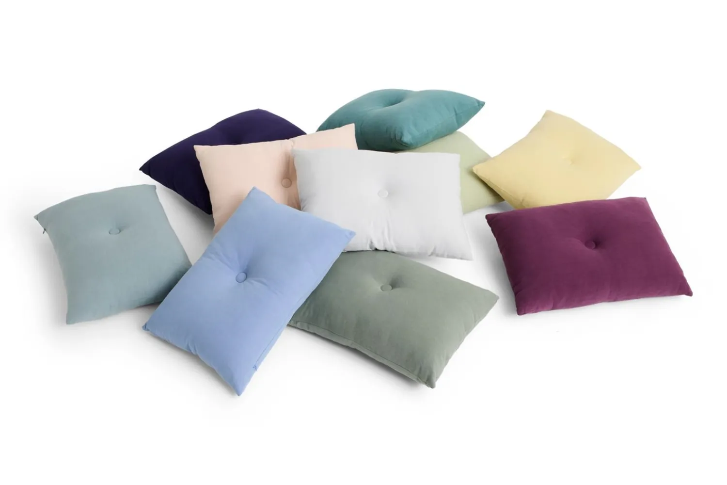 Best Hay - Dot Cushion - Linen - Petrol