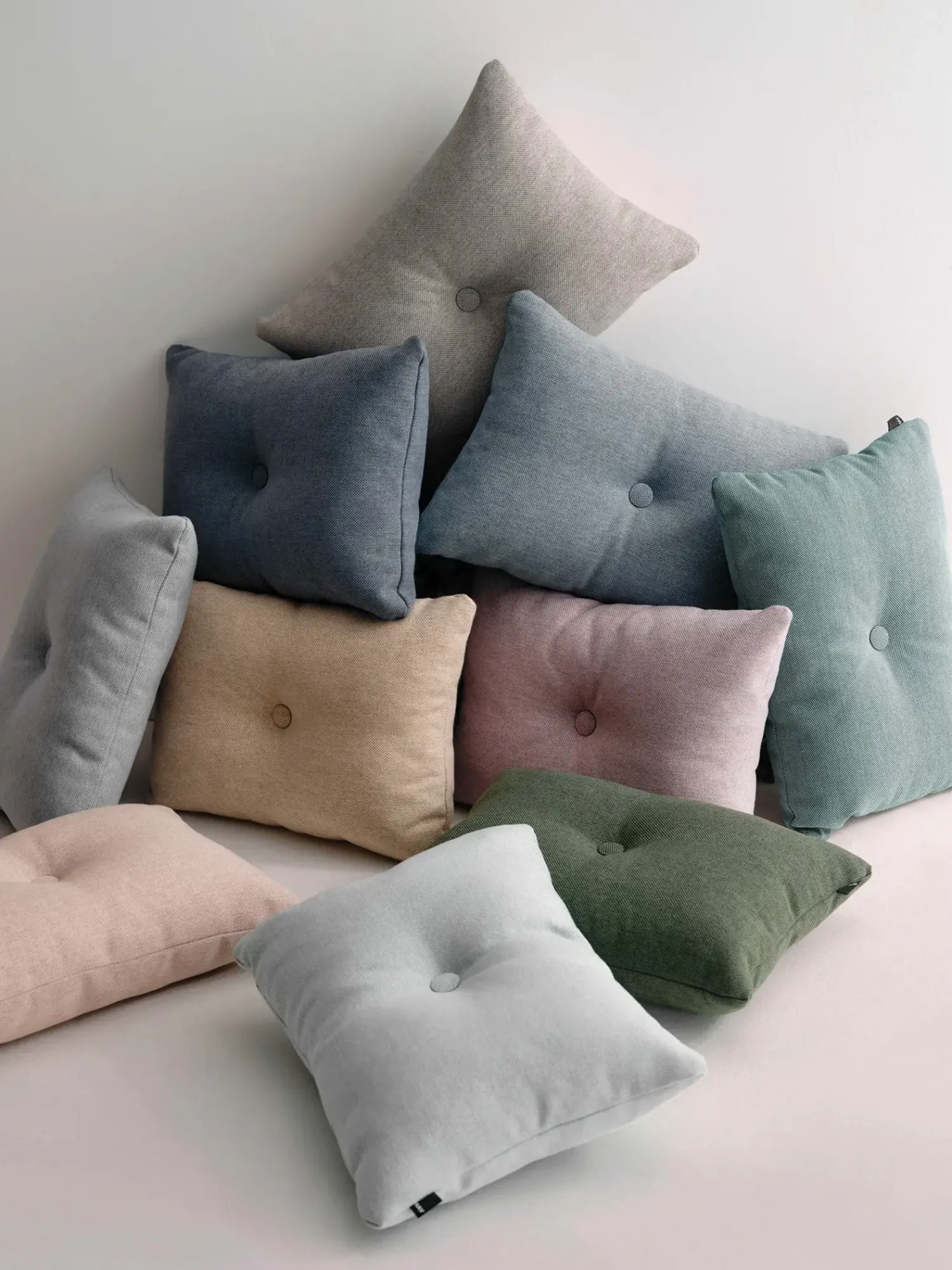 Clearance Hay - Dot Cushion - Linen - Pistachio green