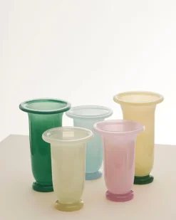 Best Hay - Empire Vase - Medium - Light Pink - Light pink with pink base - 749
