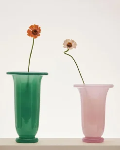 Best Hay - Empire Vase - Medium - Light Pink - Light pink with pink base - 749