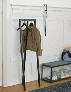 Clearance Hay - garderobestativ - Loop stand hall, Sort - lille, Tøjstativ, 150x39 cm