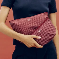 Outlet Hay - Grid Pouch - Medium - Mørkegrøn