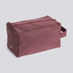 Hot Hay - Grid Wash Bag - Medium - Burgundy