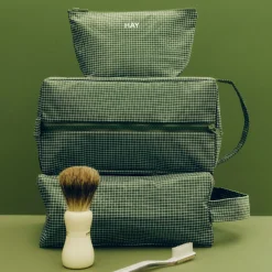 Discount Hay - Grid Wash Bag - Medium - Mørk grøn