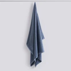Hot Hay - Mono Bath Sheet (Organic) - W100 x L150 - Steel Blue - Steel blue - 669