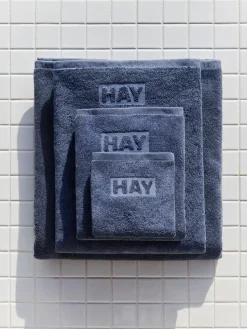 Discount Hay - Mono Bath Towel (Organic) - W70 x L140 - Steel Blue - Steel blue - 449