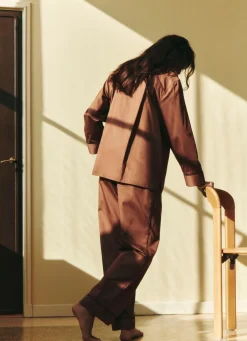 Clearance Hay - Outline Pyjama - Bukser - Str. M/L - Milk Chocolate