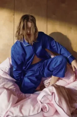 Online Hay - Outline Pyjama - Bukser - Str. M/L - Vivid Blue
