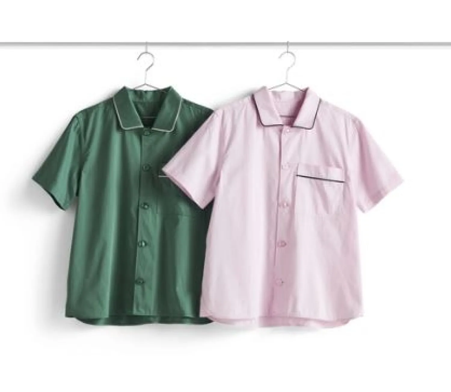 Hot Hay - Outline Pyjama - Kortærmet Shirt - S/M - Emerald Green