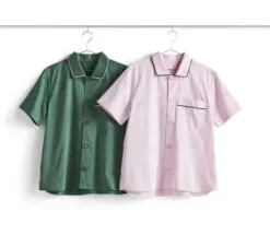 Best Hay - Outline Pyjama - Kortærmet Shirt - M/L - Emerald Green