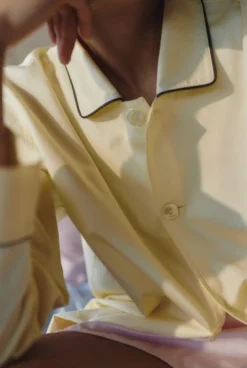 Sale Hay - Outline Pyjama - Langærmet Shirt - M/L - Soft Yellow