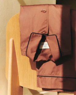 Sale Hay - Outline Pyjama - Langærmet Shirt - S/M - Milk Chocolate
