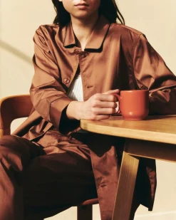 Online Hay - Outline Pyjama - Langærmet Shirt - M/L - Milk Chocolate