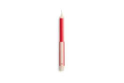 New Hay - Pattern Candle - Off-white with red block