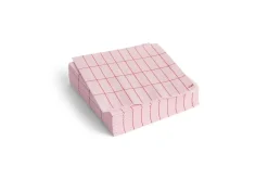 Discount Hay - Pattern Napkins - Light pink and red grid - Cocktail