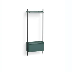 Online Hay - Reol - Pier System 1001 - 1 kolonne - Blå/Sort - 82 X 34 X 209 cm