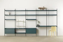 Online Hay - Reol - Pier System 1061 - 1 kolonne - Sort - 82 X 34 X 209 cm
