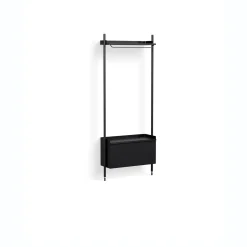 Online Hay - Reol - Pier System 1001 - 1 kolonne - Sort - 82 X 34 X 209 cm