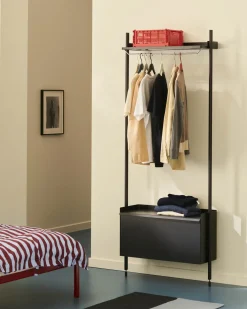 Online Hay - Reol - Pier System 1001 - 1 kolonne - Sort - 82 X 34 X 209 cm