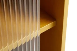 Best Hay - Reol til Gulv med Glaslåger - Colour Cabinet - Gul - Høj model, B75 X D39 X H130 cm