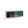 Hay - Reol til Gulv med Glaslåger - Colour Cabinet - Multi farve - Medium, B120 X D39 X H51 cm
