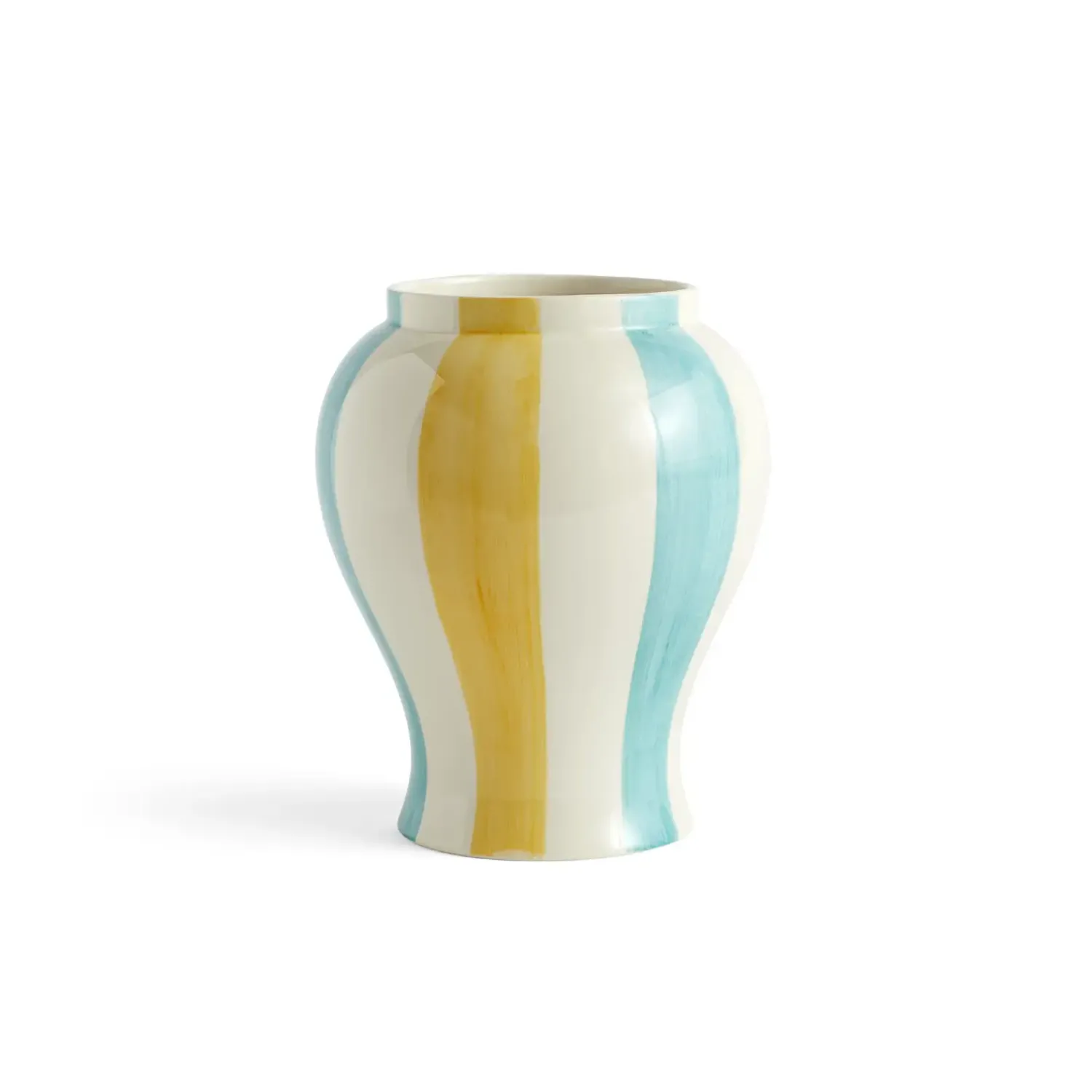 Best Hay - Sobremesa Stribe Vase - Large - Grøn og gul