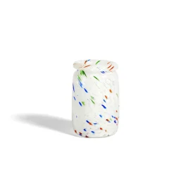 New Hay - Splash Vase - Roll Neck, M - White dot