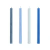 Clearance Hay - Square Candle - Blues, Set of 4
