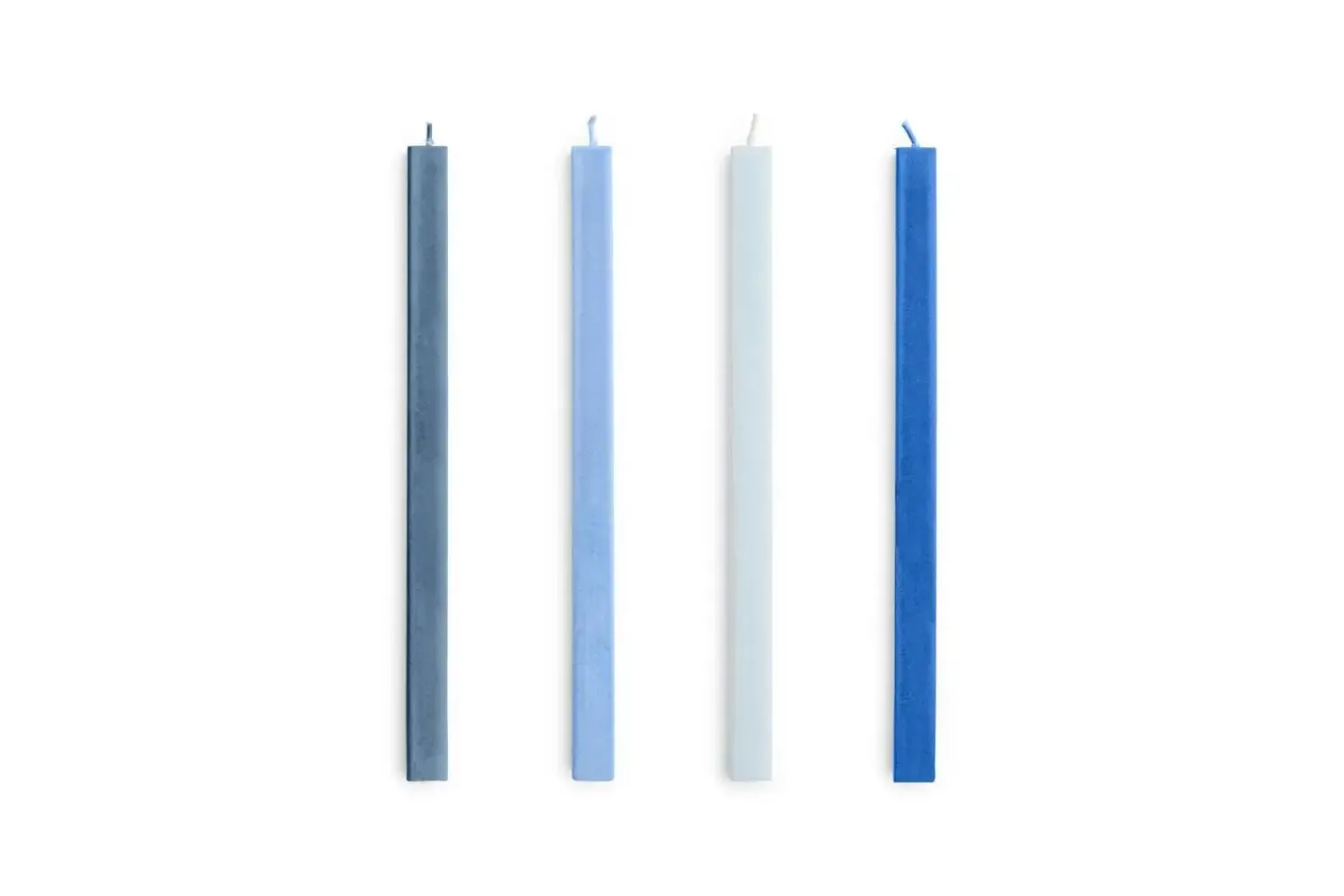 Clearance Hay - Square Candle - Blues, Set of 4