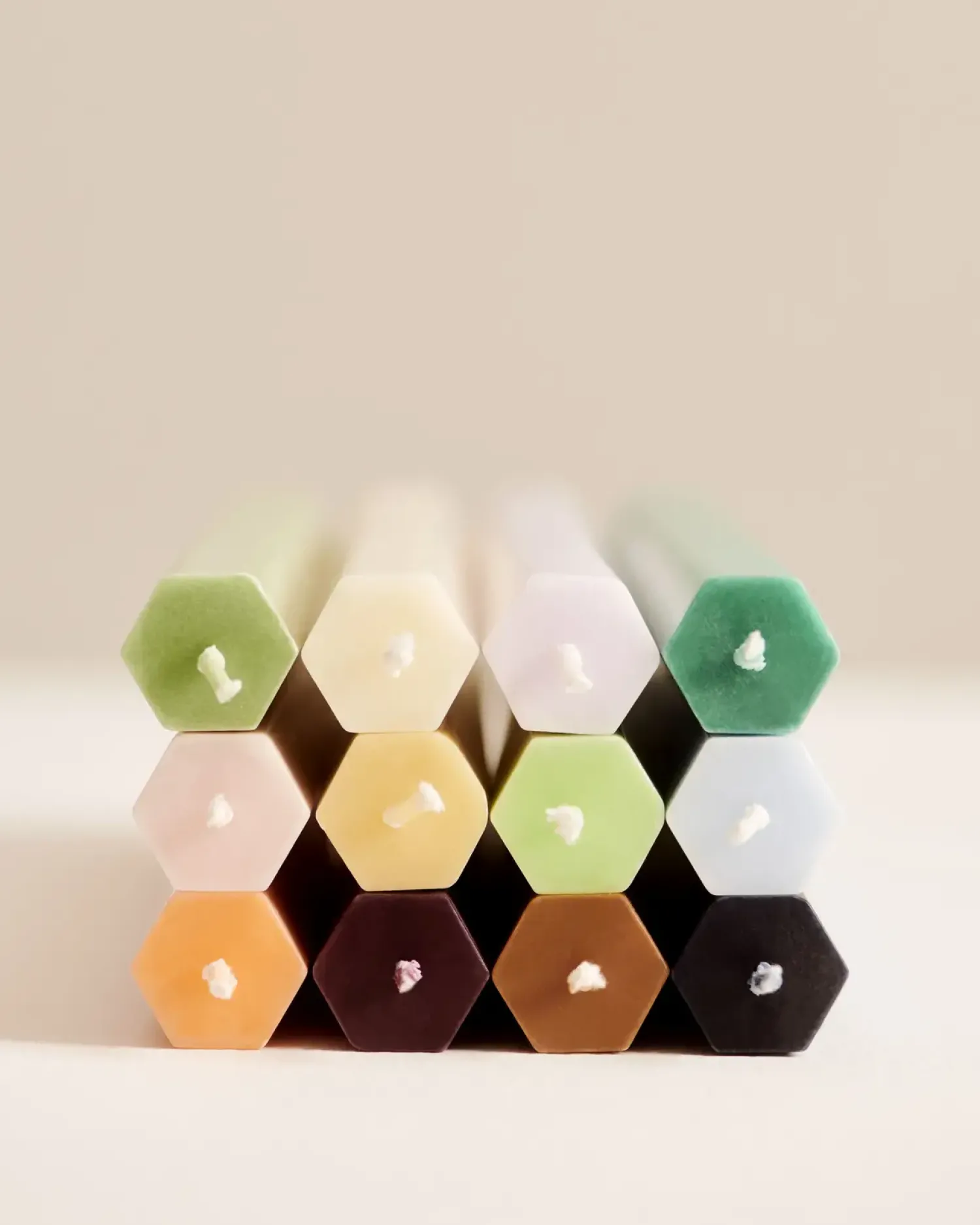 New Hay - Stearinlys - Square - Sæt med 4 stk. - Pastel