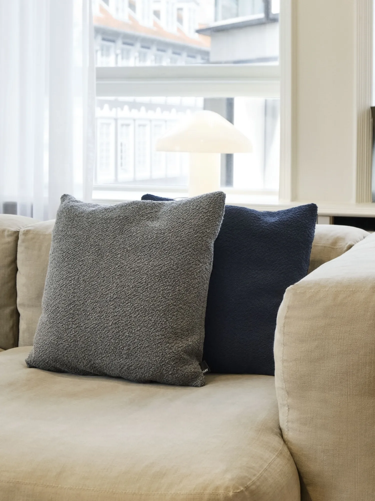 Online Hay - Texture Cushion - 50 x 50 - Pigeon blue