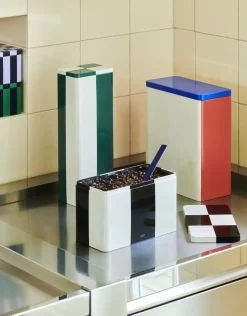 Best Hay - Tin Container - Slim - Green/Off-White - 29,5 cm