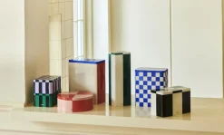 New Hay - Tin Container - Small - Green/Dark Blue