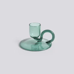 Hot Hay - Tiny Candleholder - Curved - Aqua