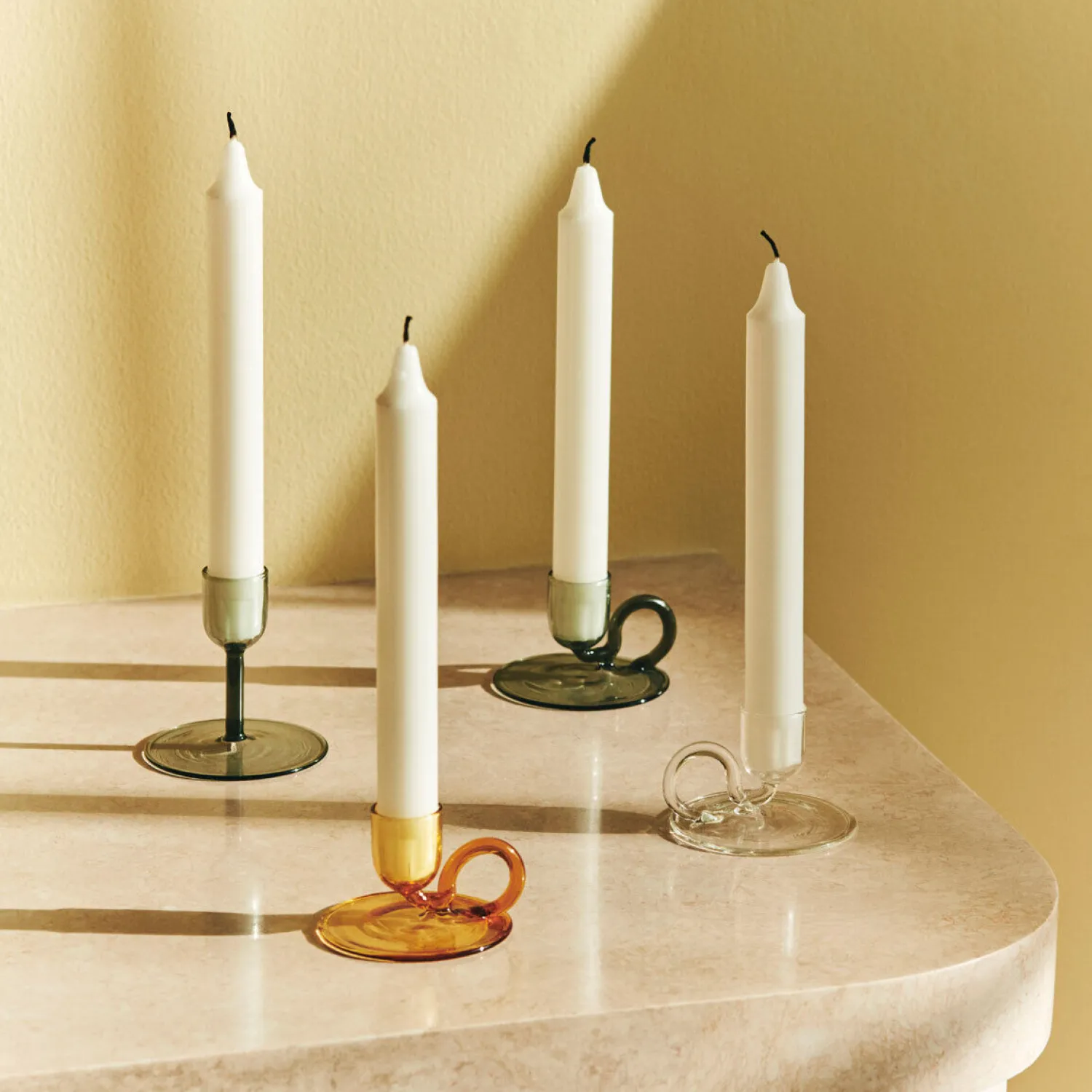 Discount Hay - Tiny Candleholder - Straight - Aqua