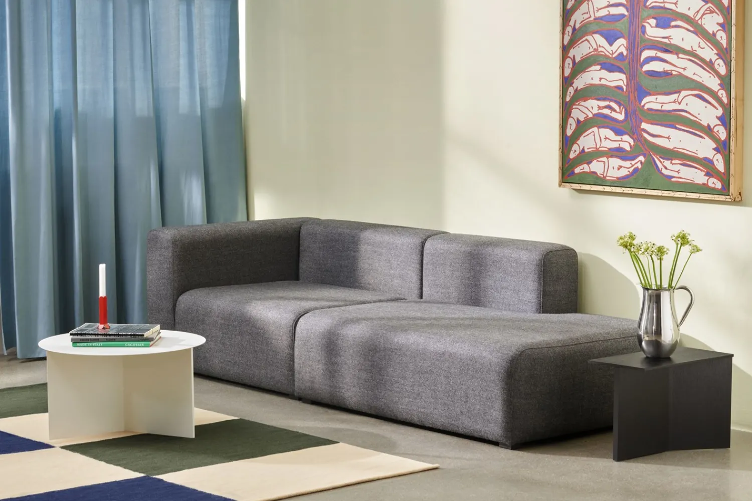 Sale Hay - Tæppe - Ethan cook flat works - peach green check - str. 170 x 240 cm