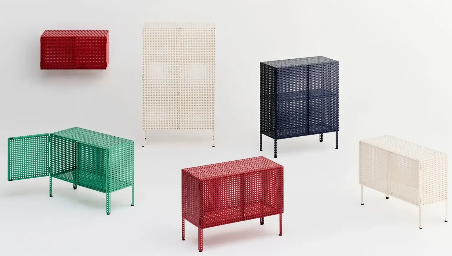 Sale Hay - Vægskab - Perforated Cabinet Wall - Small - Soft Jade - H45 x B89 x D40 cm