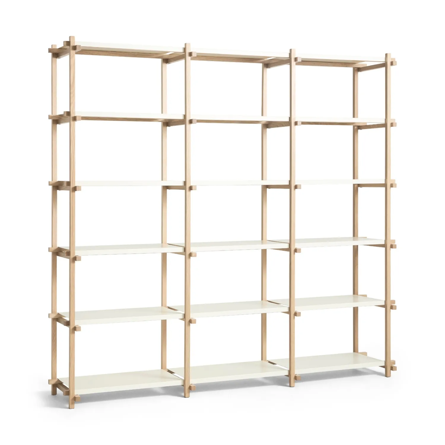 Best Hay - Woody Shelving 2.0 Column High - Hvid/Eg - 18 hylder