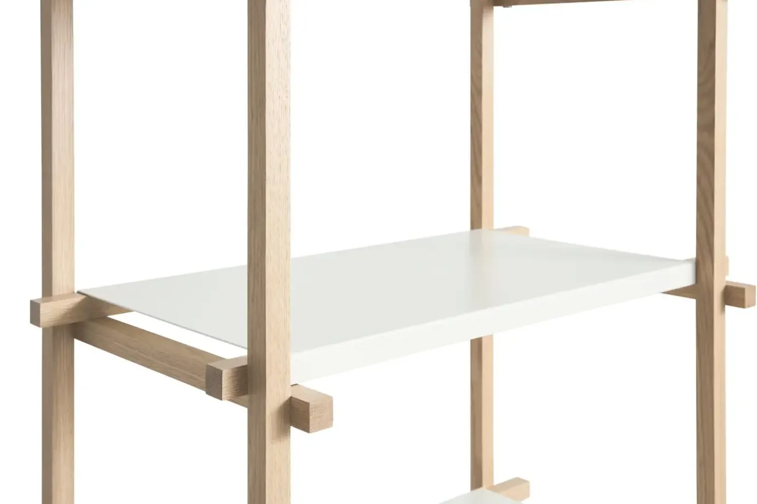 Best Hay - Woody Shelving 2.0 Column High - Hvid/Eg - 18 hylder